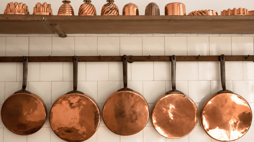 Copper cooking pans